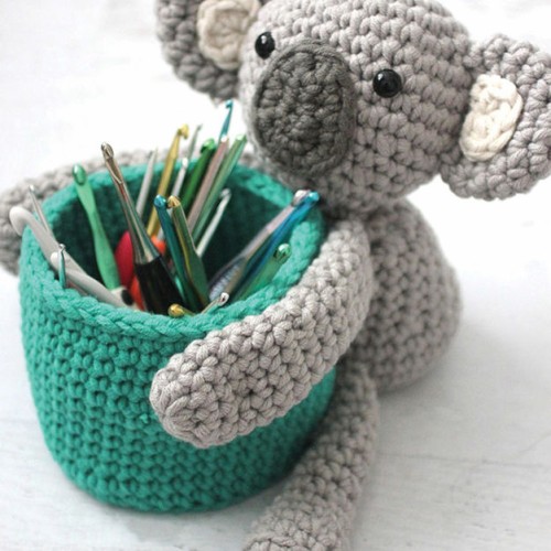 Koala Crochet Basket - Free Pattern 