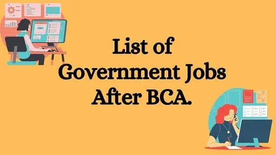 Top Government Jobs After BCA