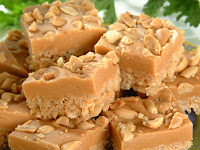 Crispy Peanut Butterscotch Fudge Squares