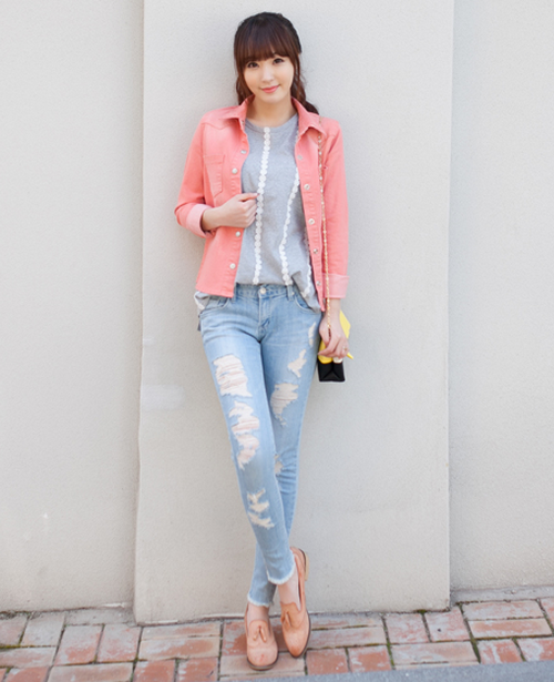 Distressed Denim Jacket