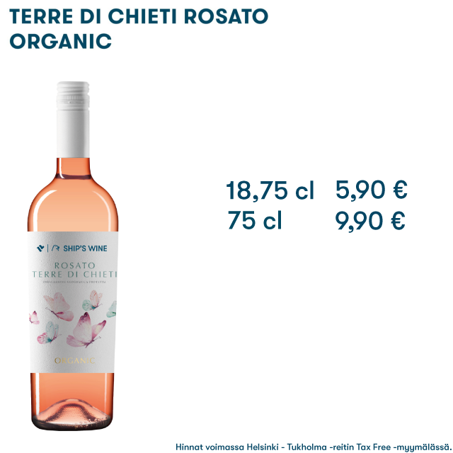 Laivan roseeviini – Terre di Chieti Rosato Organic