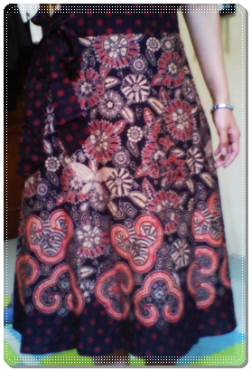 Contoh gambar model rok batik modern terbaru