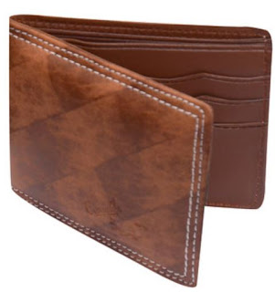  Stylish Brown PU Single fold Wallet