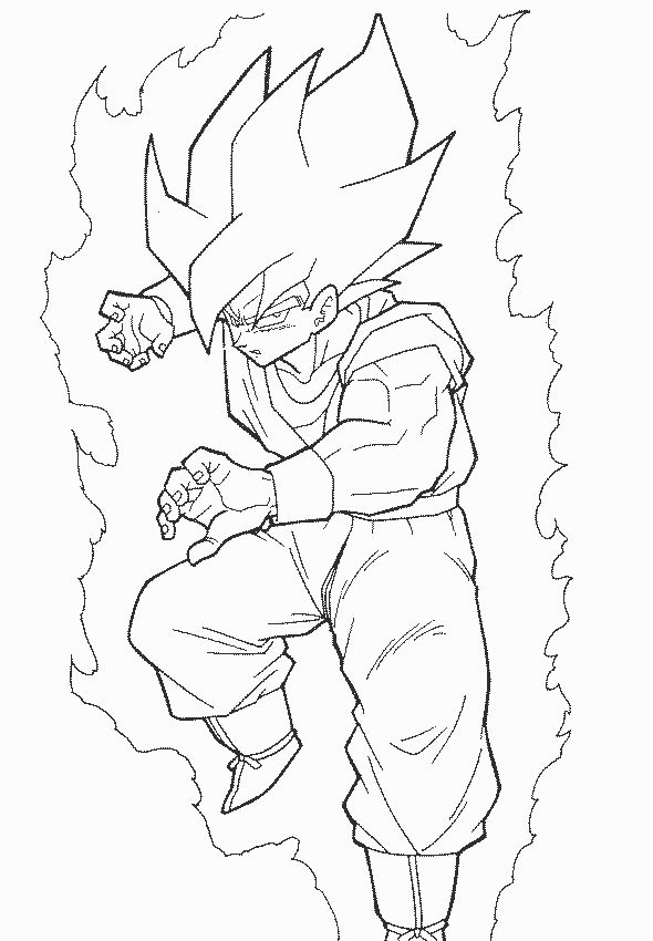 imagenes de goku para imprimir - Cómo dibujar a Goku paso a paso a lápiz y rotulador 