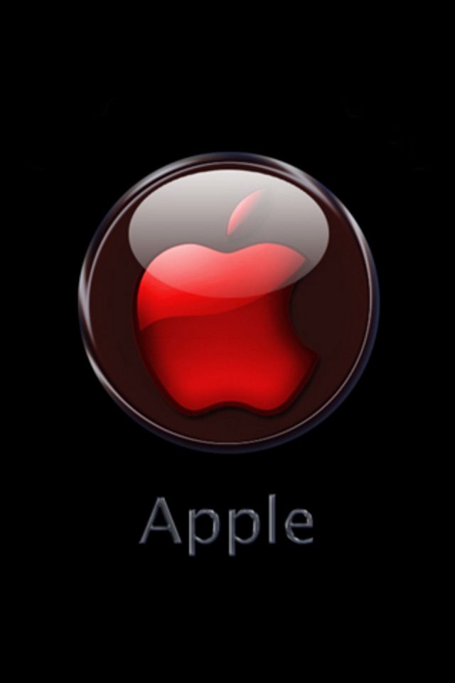 Free Iphone Wallpapers Red Crystal Apple Logo