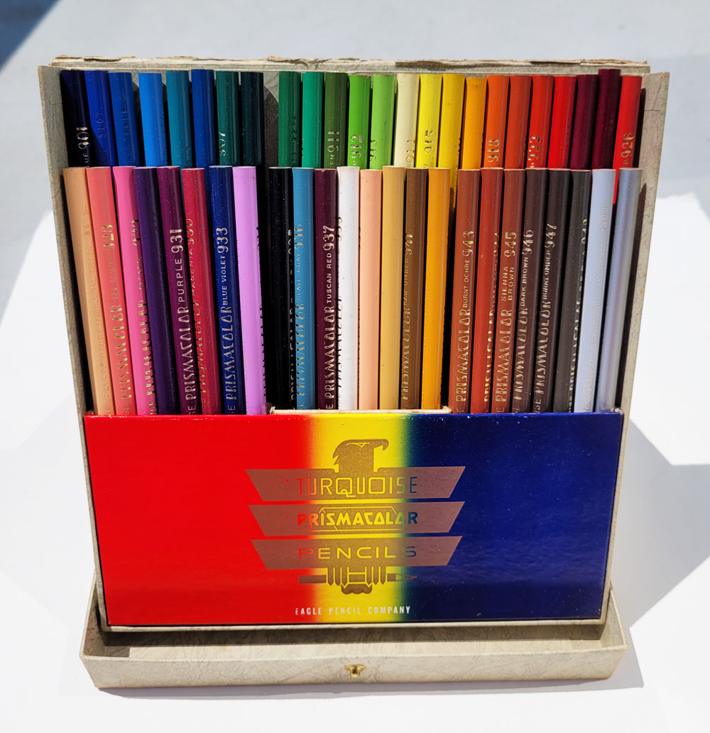 Vintage Berol Prismacolor Eagle Art Dozen Pencils, 904 Light Blue.