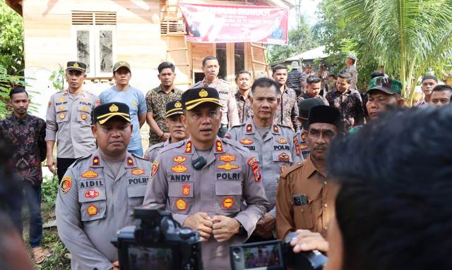 Polres Aceh Timur Bangun Rumah Warga Banda Alam di Hari Bhayangkara ke 77