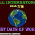 List Of Important Days - National & International