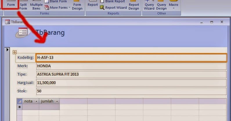 Cara Membuat Form Dalam 5 Menit Di Ms Access Belajar 