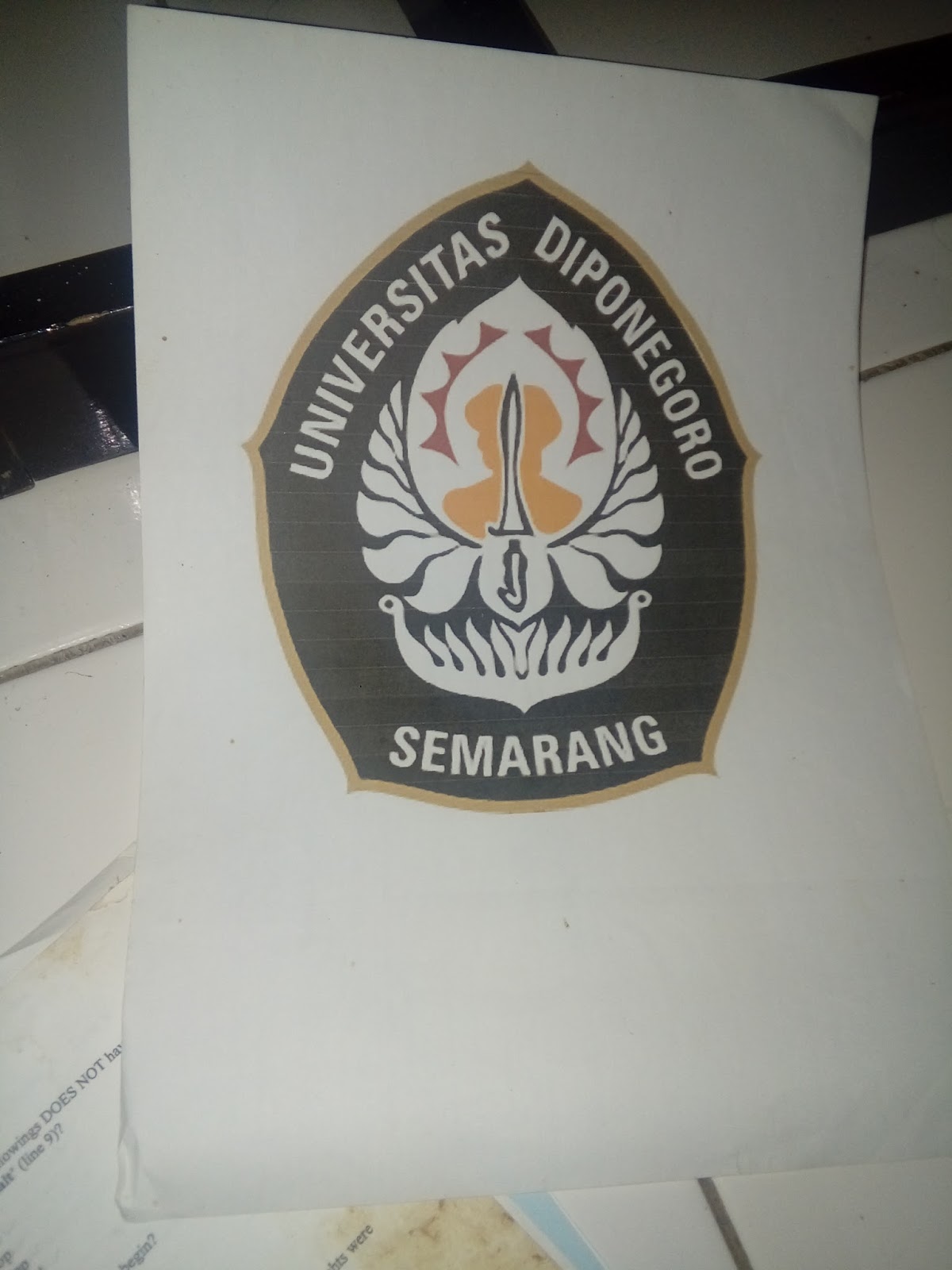 Ketika gw lelah belajar gw langsung melihat gambar UNDIP dan tulisan yang gw buat sendiri ini