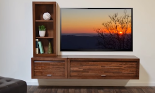 ديكورات خلفية تلفاز من الخشب