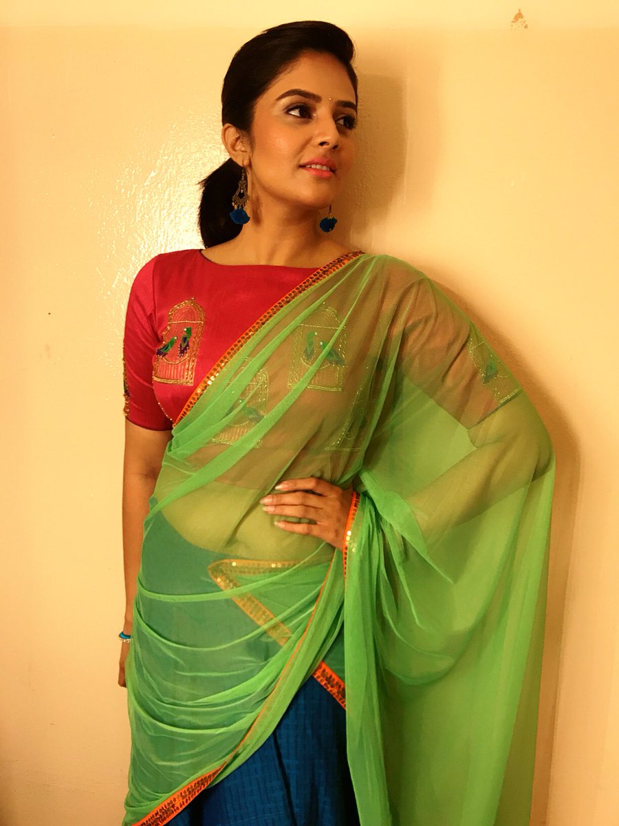 Actress Sreemukhi Latest Images In Saree