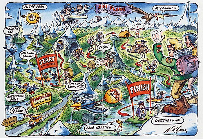 Cartoon Map of National Park