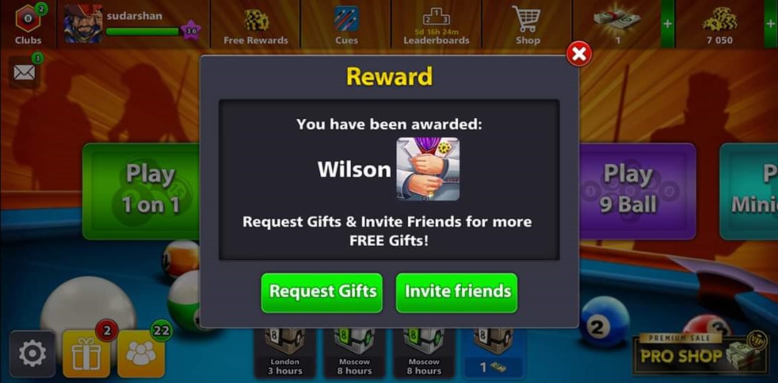 8 Ball Pool Reward Links || Wilson Avatar || Free Coins ... - 