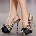 women leopard print high heel shoes 