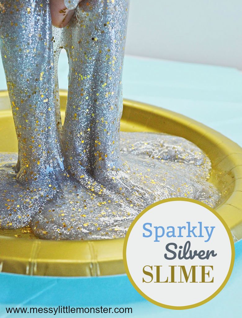 sparkly slime recipe - sensory play recipes for kids
