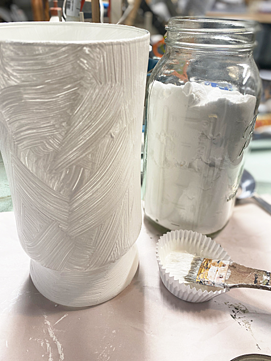 painted vase and baking soda