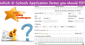 which MBA Colleges Application forms to fill