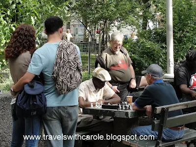 chess game in Washington Square Park in NYC