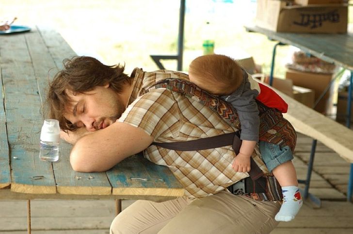 This might be a joint nap with the baby when out and about for the day...