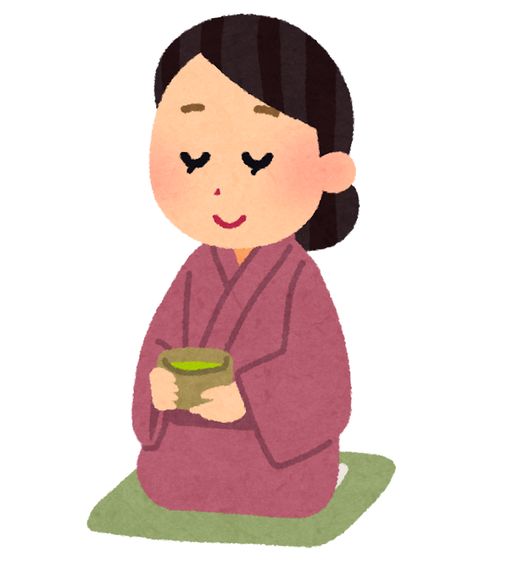 お茶を飲む女性のイラスト 茶道 かわいいフリー素材集 いらすとや