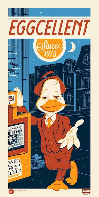 Howard the Duck Eggcellent Since 1973 Marvel Screen Print by Dave Perillo x Grey Matter Art