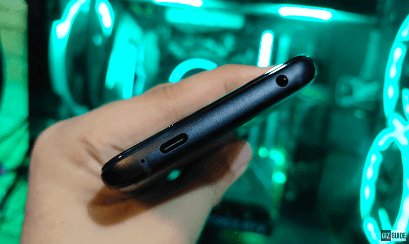 The bottom of the device