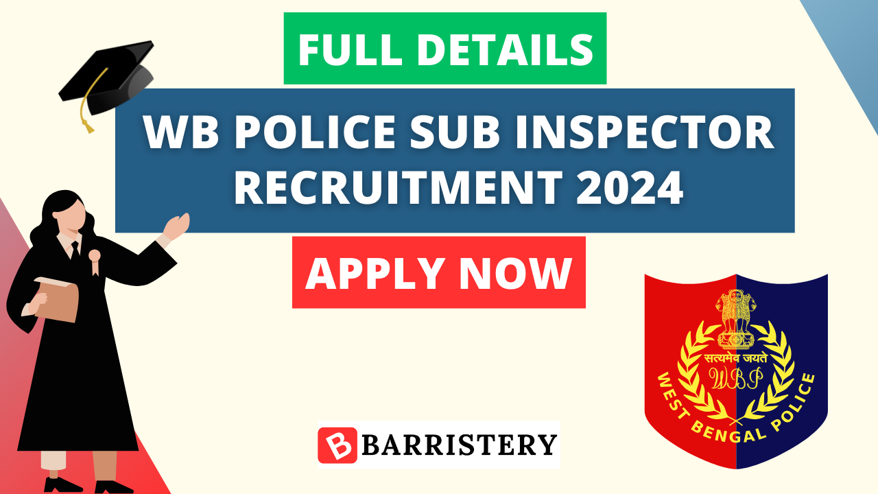 WB police sub inspector recruitment 2024