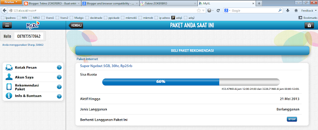 Mengecek Sisa Paket Internet XL Axiata Lewat Halaman Situs Khusus