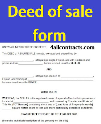 deed of sale form