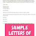 Sample Letters of Resignation