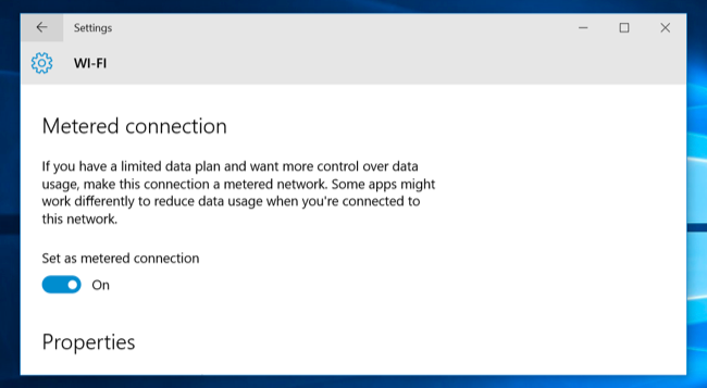 Metered Connection