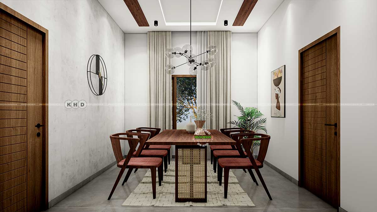 Elegant Dining Room with Modern Sputnik Chandelier