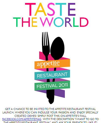 APPETITE MAGAZINE | TASTE THE WORLD PROMO