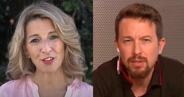 Yolanda Díaz y Pablo Iglesias