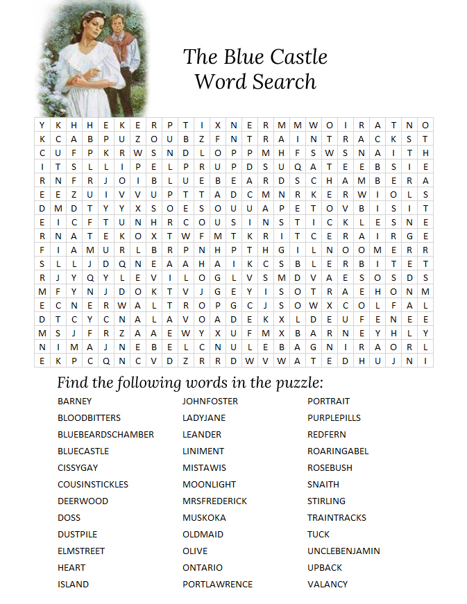The Blue Castle Word Search