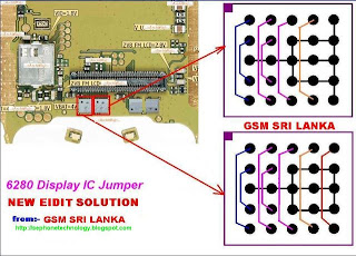 Nokia 6280 Display ic jumper