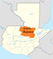 Альта-Верапас на карте Гватемалы