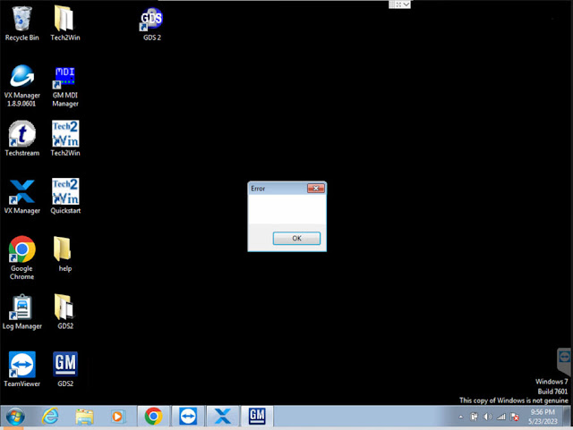 Solve VXDIAG GM GDS2 Win7 Error 1
