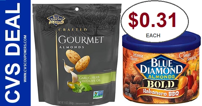 Blue Diamond Almond CVS Deal $0.31 12-15-12-21