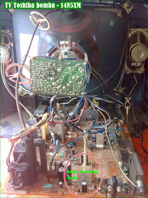Gambar Mesin bagian Belakang TV Toshiba bomba 14N5XM
