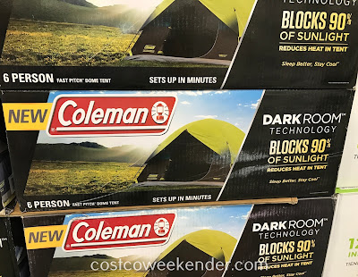 Costco 1177677 - Coleman Fast Pitch Dark Room Dome Tent stays cooler than conventional camping tents