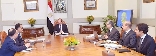 الرئيس السيسي يجتمع مع رئيس مجلس الوزراء ووزيري الكهرباء والمالية
