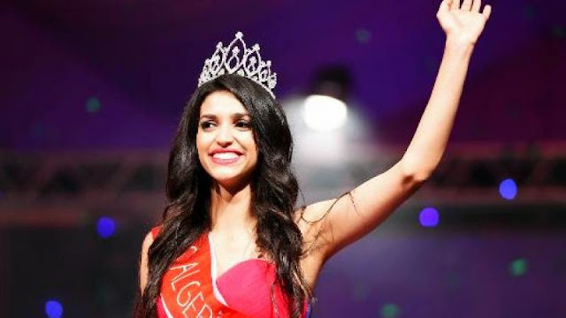Fatma-Zohra Sabrine Chouib, 20 ans, élue Miss Algérie à Alger, le 5 septembre 2014