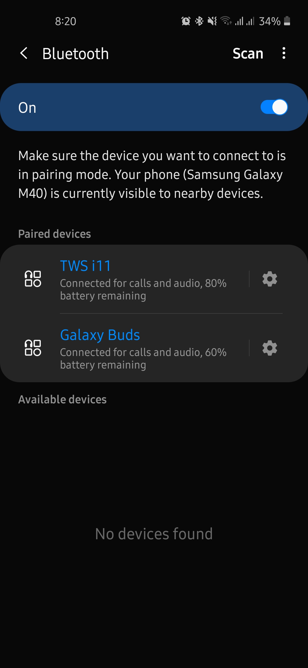 Connect two Bluetooth audio devices in Samsung Phone