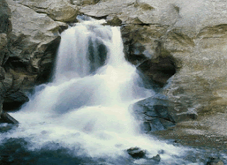 A beautiful rock waterfall
