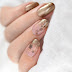 Gold snowflakes nail art [TUTO]