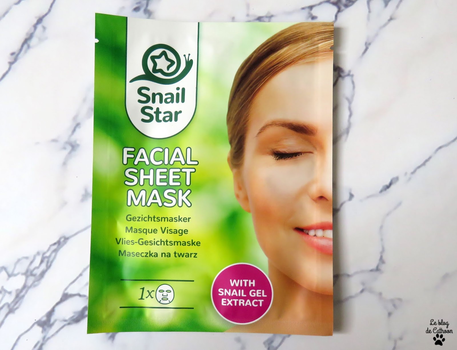 Snail Star - Facial Sheet Mask - Action