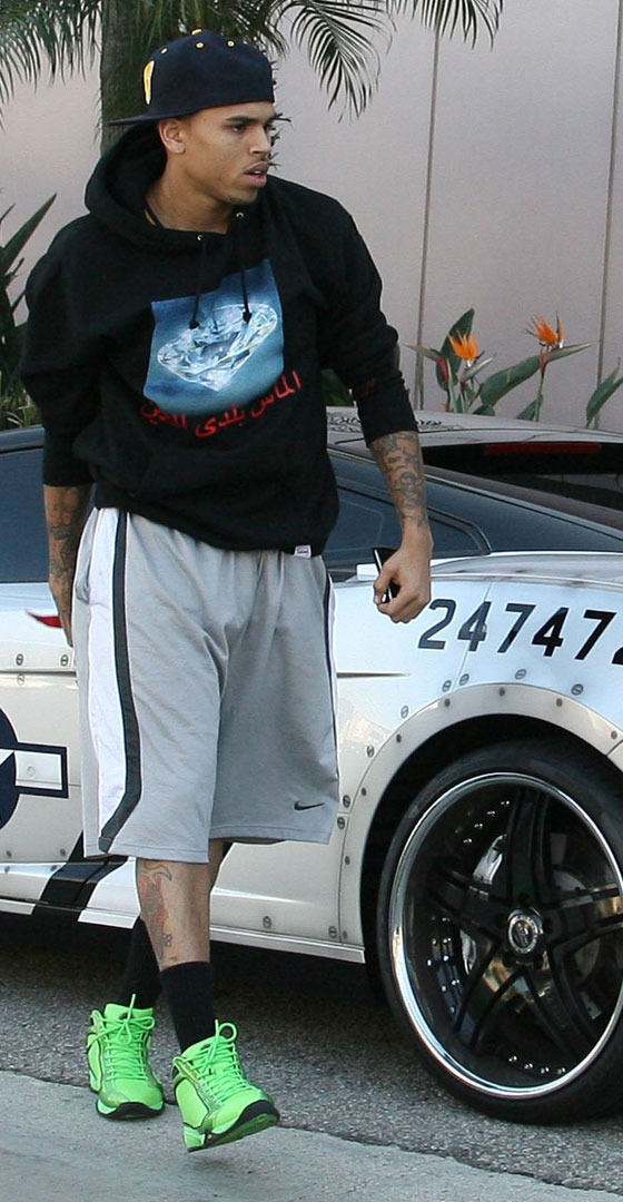 Chris Brown's A Dick With A Fancy Car And UglyAss Shoes