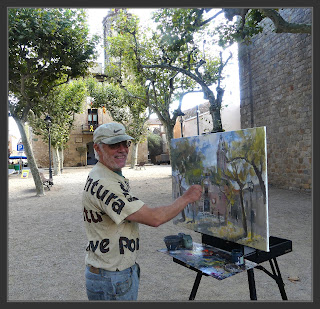 BREDA-PINTURA-FOTOS-PINTANT-AJUNTAMENT-PAISATGES-POBLES-GIRONA-PINTOR-ERNEST DESCALS